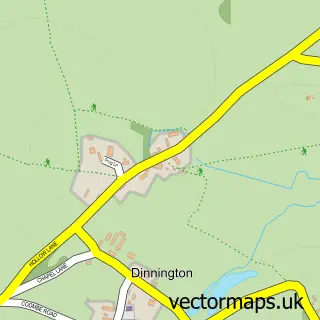 Street map sample of Dinnington, Somerset