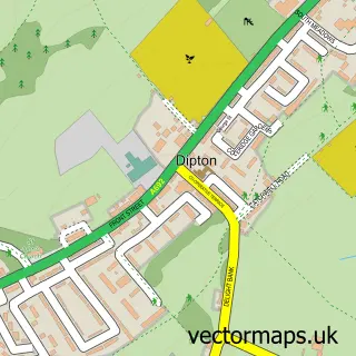 Street map sample of Dipton, Durham