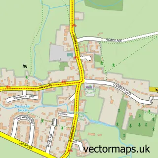 Street map sample of Diseworth, Leicestershire
