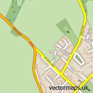 Street map sample of Ditchingham, Norfolk