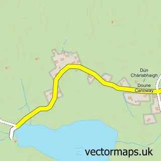 Street map sample of Dùn Chàrlabhaigh, Western Isles