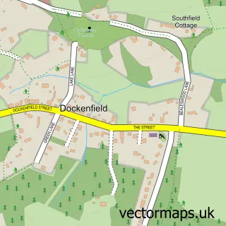 Street map sample of Dockenfield, Surrey