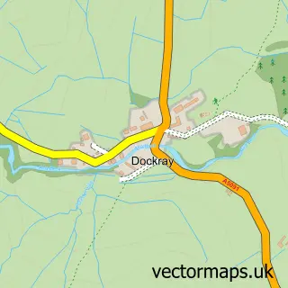Street map sample of Dockray, Cumbria