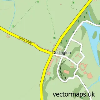 Street map sample of Dodington, Gloucestershire