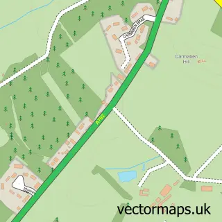 Street map sample of Dolphinton, Lanarkshire