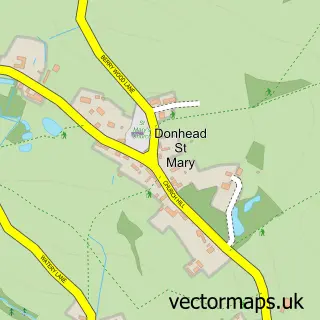 Street map sample of Donhead St Mary, Wiltshire