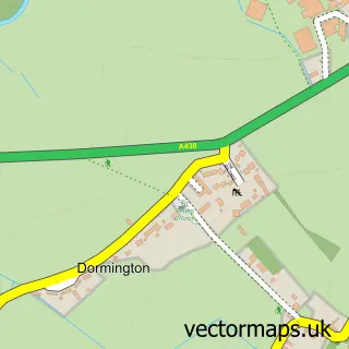 Street map sample of Dormington, Herefordshire