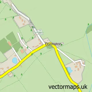 Street map sample of Dormston, Worcestershire