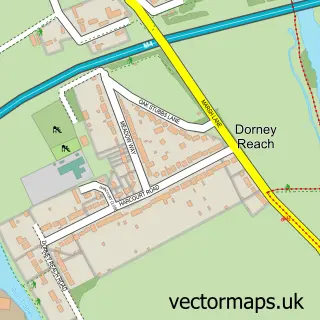 Street map sample of Dorney Reach, Buckinghamshire
