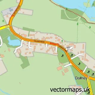 Street map sample of Dorney, Buckinghamshire