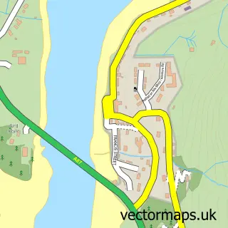 Street map sample of Dornie, Ross and Cromarty