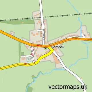 Street map sample of Dornock, Dumfries