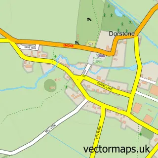 Street map sample of Dorstone, Herefordshire