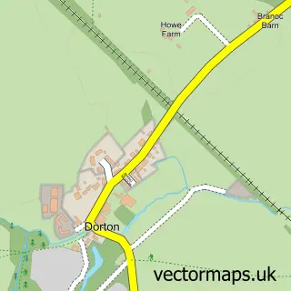 Street map sample of Dorton, Buckinghamshire