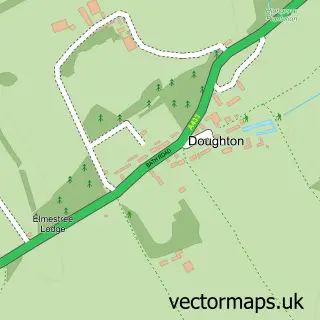 Street map sample of Doughton, Gloucestershire