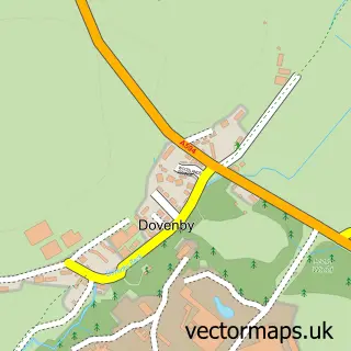 Street map sample of Dovenby, Cumbria
