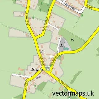 Street map sample of Downe, Greater London