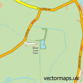 Street map sample of Downholland, Lancashire