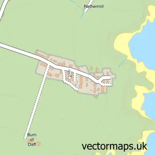 Street map sample of Downies, Kincardineshire