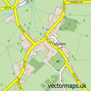 Street map sample of Doynton, Gloucestershire