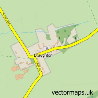 Street map sample of Draughton, Northamptonshire