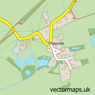 Street map sample of Draycote, Warwickshire