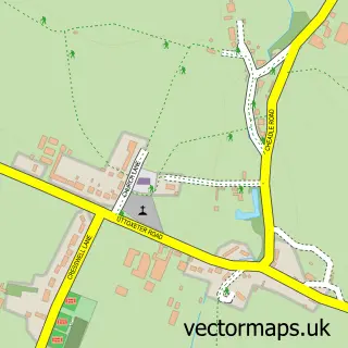 Street map sample of Draycott in the Moors, Staffordshire