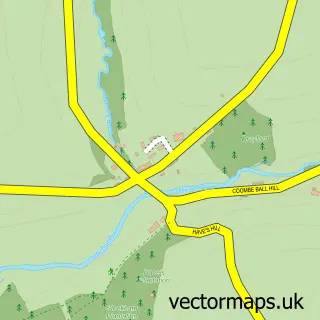 Street map sample of Drayford, Devon
