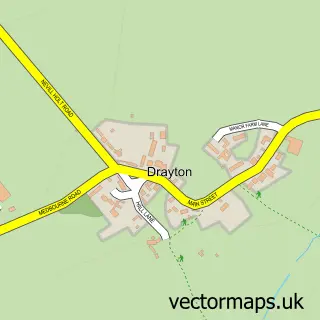 Street map sample of Drayton, Leicestershire