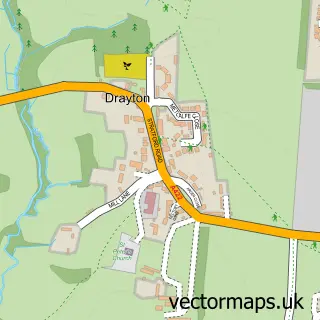 Street map sample of Drayton, Oxfordshire