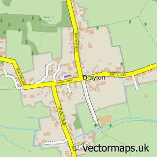 Street map sample of Drayton, Somerset