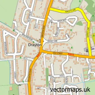 Street map sample of Drayton, Oxfordshire