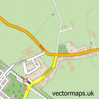 Street map sample of Drigg, Cumbria