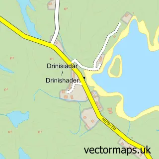 Street map sample of Drinisiadar, Western Isles
