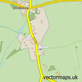 Street map sample of Drinkstone, Suffolk