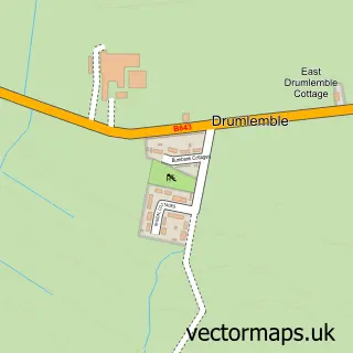Street map sample of Drumlemble, Argyll and Bute