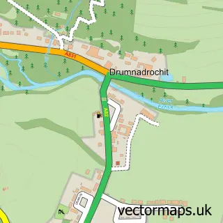 Street map sample of Drumnadrochit, Inverness