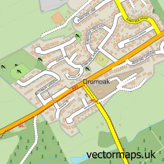 Street map sample of Drumoak, Aberdeenshire