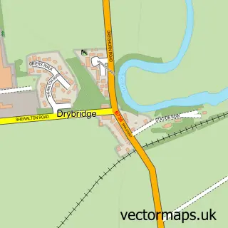 Street map sample of Drybridge, Ayrshire and Arran