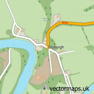 Street map sample of Dryburgh, Roxburgh, Ettrick and Lauderdale