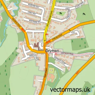 Street map sample of Drymen, Stirling and Falkirk