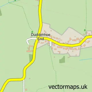 Street map sample of Duddenhoe End, Essex