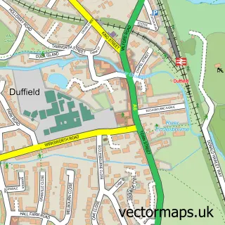 Street map sample of Duffield, Derbyshire