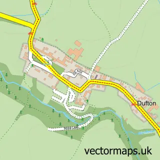 Street map sample of Dufton, Cumbria