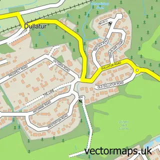 Street map sample of Dullatur, Dunbartonshire