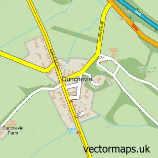Street map sample of Duncrievie, Perth and Kinross