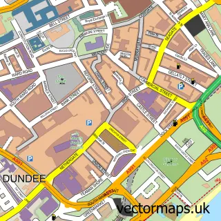 Street map sample of Dundee, City of Dundee