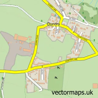 Street map sample of Dundry, Somerset