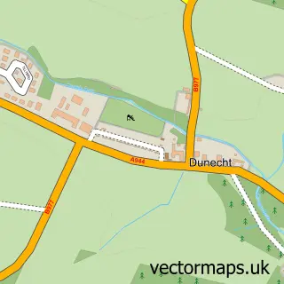 Street map sample of Dunecht, Aberdeenshire