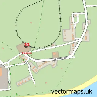 Street map sample of Dungeness, Kent